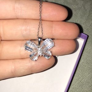 Swarovski crystal butterfly necklace